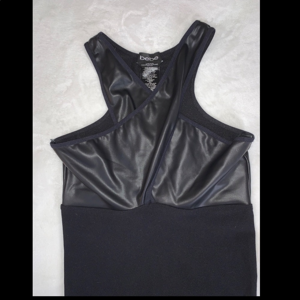 Bebe Keyhole Cross Front Mini Bandage Dress